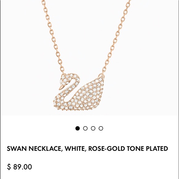 Swarovski Jewelry - Swarovski yellow gold swan necklace